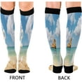 thumbnail image 5 of GZHJMY High Elasticity Compression Socks, High Knee Socks Adult Universal Leisure Relieve Fatigue,Anchor on The Summer Beach Travel Daily with Running (1 Pair), 5 of 7