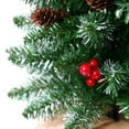 thumbnail image 4 of 18 Inches Mini Christmas Trees Battery Operated Artificial Prelit Tabletop Christmas Tree with Colorful String Light Berries Pine Cone Ornaments for Dining Table Desk Home Holiday Decorations, 4 of 6