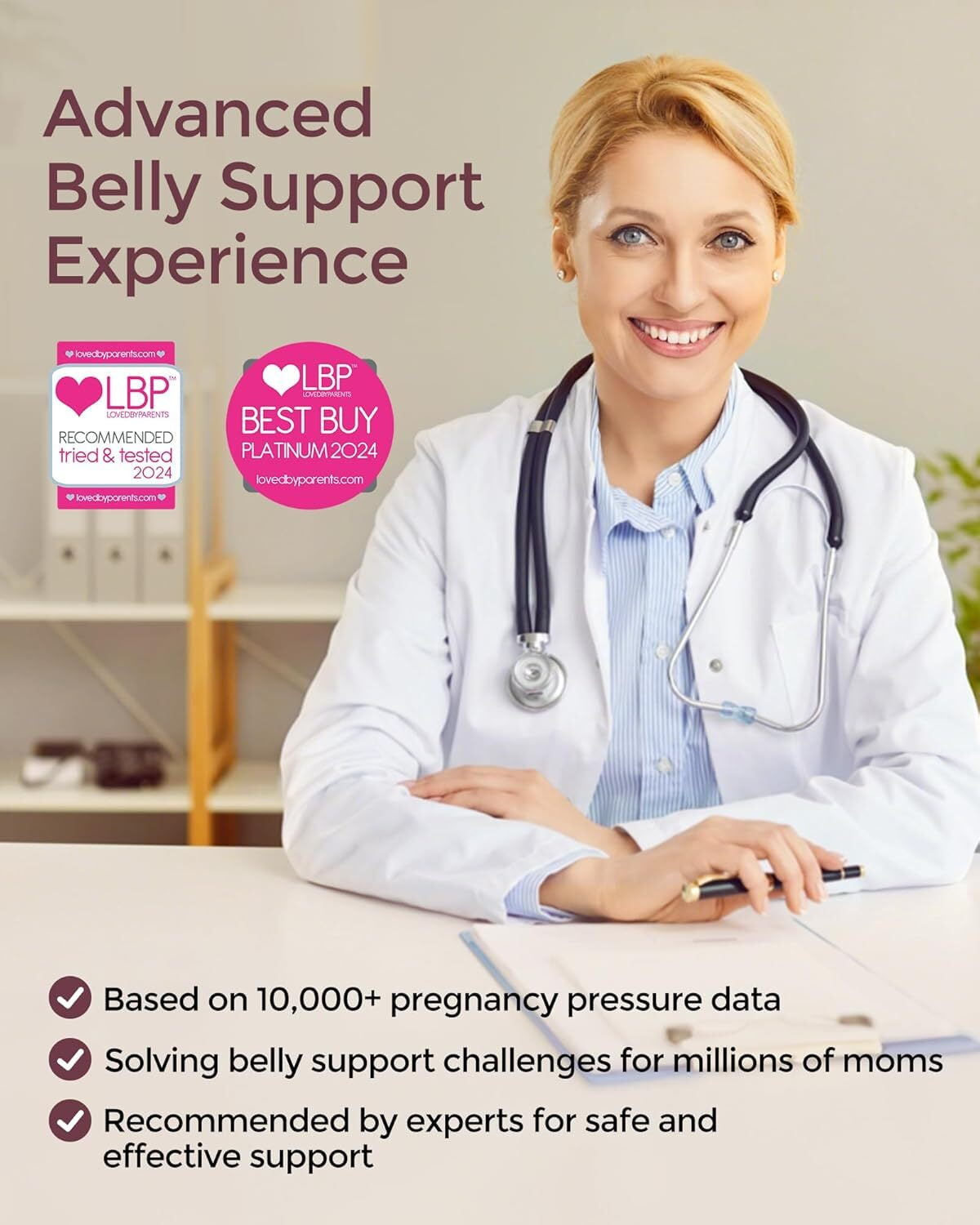 Momcozy Pregnancy Belly Band, CozySupport Ergonest Maternity Belly Band, Invisible Pregnancy Belt for Back, Abdomen, Waist