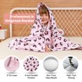 thumbnail image 4 of Sivio Calming Weighted Blanket for Kids, Machine Washable Breathable Heavy Blanket, Perfect for Bedroom Sleep, 5lbs 36" x 48", Pink Leopard, 4 of 9