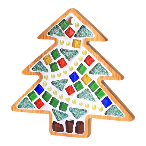 Kit de manualidades para posavasos, colores variados, para bandeja de bebidas, bricolaje, manualidades, regalo navideño, hogar Árbol