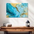 thumbnail image 2 of Elephant Stock Marble Abstract Texture Wall Art - Horizontal Canvas Wall Art - Living Room Wall Decor - Abstract Canvas - Blue And Gold Decor - 24" x 16", 2 of 8