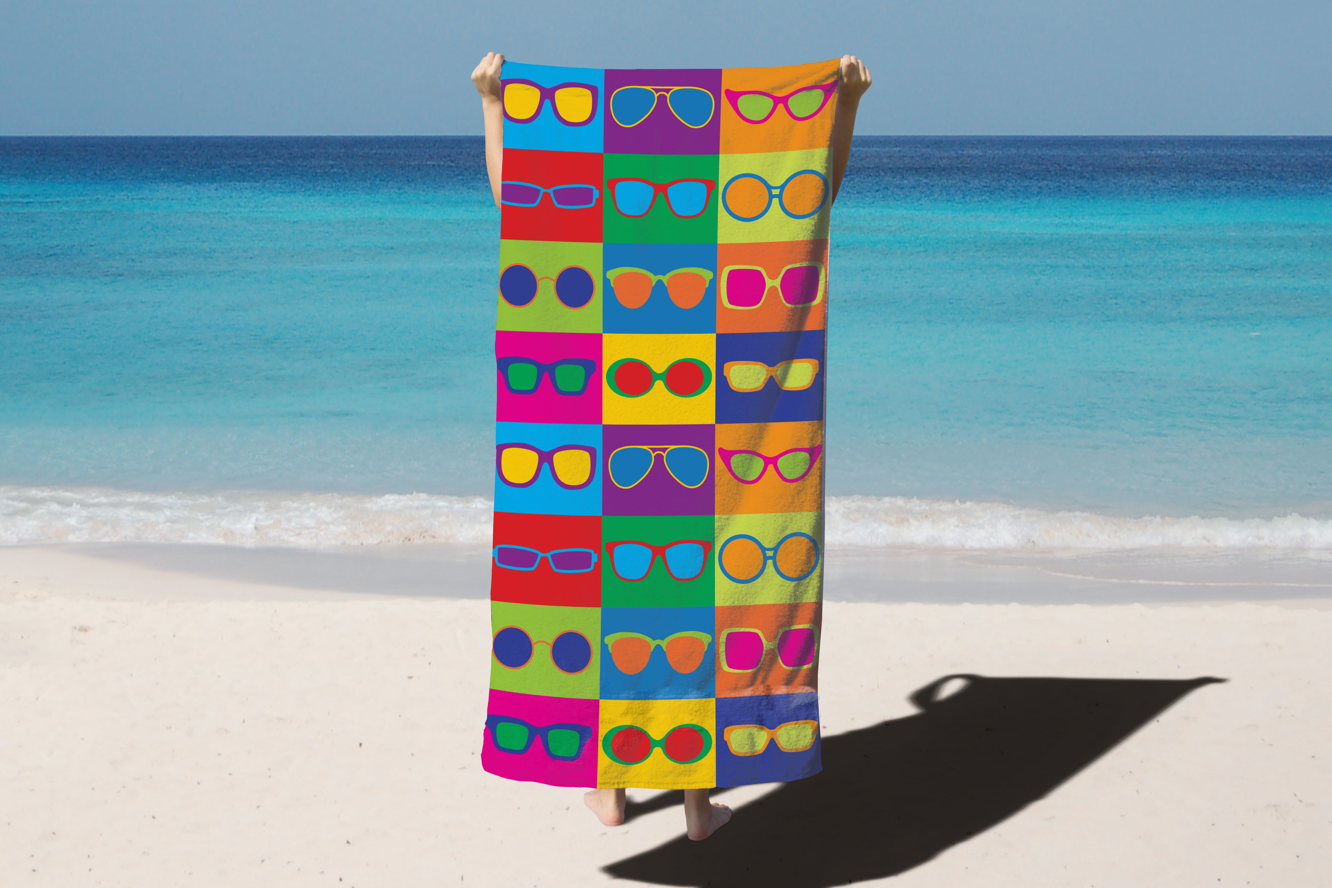 30x60 Sunglasses Velour Beach Towel 