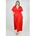 thumbnail image 3 of Vestido de cintura smock Roman Fashion /Tallas Extras, 4389 (Rojo) rojo 42, 3 of 4