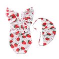thumbnail image 3 of Baby Girl Swimsuit Cute One Piece Bathing Suit with Sun Protection Ruffles Swimwear (9M-6T), 3 of 3