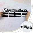thumbnail image 4 of Fashion Iron Medal Hanger Holder Display Wall Rack 3 Line with Screws Word I LOVE VOLLEYBALL Electrophoresis Black 150x400mm, 4 of 9