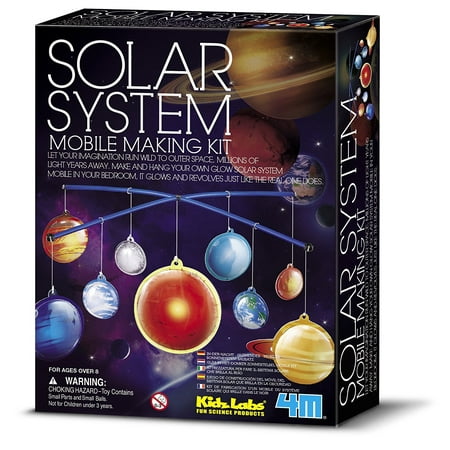 4M KidzLabs Glow-in-the-Dark Solar System Mobile Making
