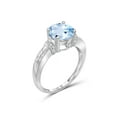 thumbnail image 2 of JewelersClub Sky Blue Topaz Ring Birthstone Jewelry – 2.33 Carat Sky Blue Topaz 0.925 Sterling Silver Ring Jewelry with White Diamond Accent– Gemstone Rings with Hypoallergenic 0.925 Sterling Silver, 2 of 4