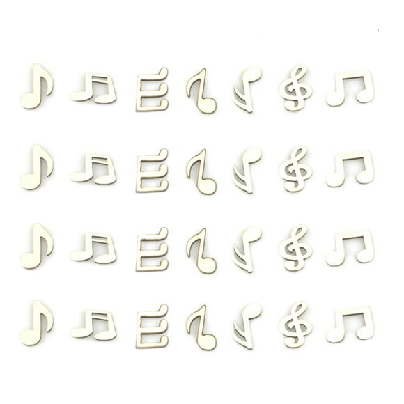 HONMEET 200 Pcs Ornements Artisanat Bois Non Fini Artisanat Note Formes de Bois pour Projets DIY et