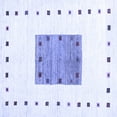 thumbnail image 1 of Ahgly Company Machine Washable Indoor Square Solid Blue Modern Area Rugs, 5' Square, 1 of 4