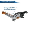 thumbnail image 6 of Short Long Brake Clutch Levers for Kawasaki VERSYS 650 2015-2023 Adjustable Motorcycle Handlebar Brake Lever Aluminum Alloy Titanium Handle Orange End, 6 of 6