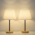 thumbnail image 1 of 2Pcs Fabric Shade Table Lamp Desk Lamp Night Light for Living Room Bedroom, 1 of 5