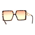 thumbnail image 2 of Womens Mod Luxe Square Plastic Butterfly Chic Sunglasses Tortoise Orange Yellow, 2 of 4