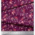 thumbnail image 2 of Soimoi Poly Georgette Fabric Leaves, & Rose Floral Decor Fabric Printed Yard 52 Inch Wide, 2 of 3