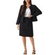 thumbnail image 2 of Conjunto de traje INSPIRE CHIC para mujeres, 2 piezas, chaqueta sin cuello de tweed con peplum y falda, talla XS, negro, 2 of 6