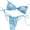 Blue, variant on Cheers US Women's Swimsuit Halter Triangle Bra with Tie Side Panty Bikini Set Beach Wear