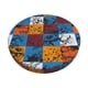 thumbnail image 1 of Disketp colorful plaid Dinosaur Funda Redonda para Taburete, Funda de Cojín para Silla de Bar Suave y Elástica-13 inch, 1 of 7