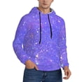 thumbnail image 2 of Wukai Purple Glitter Print Men Hoodies Fleece Sweatshirts Long Sleeve Sweaters Pullover Fall Outfits Winter Clothes-Small, 2 of 7