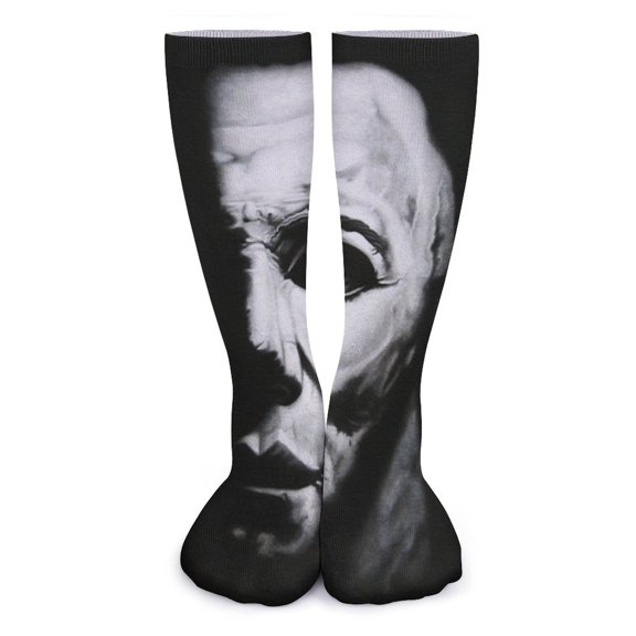 Michael Myers Halloween Thick Stockings for Men Women Durable Comfort Calf Socks Soft Casual Crew Socks 15.7inches