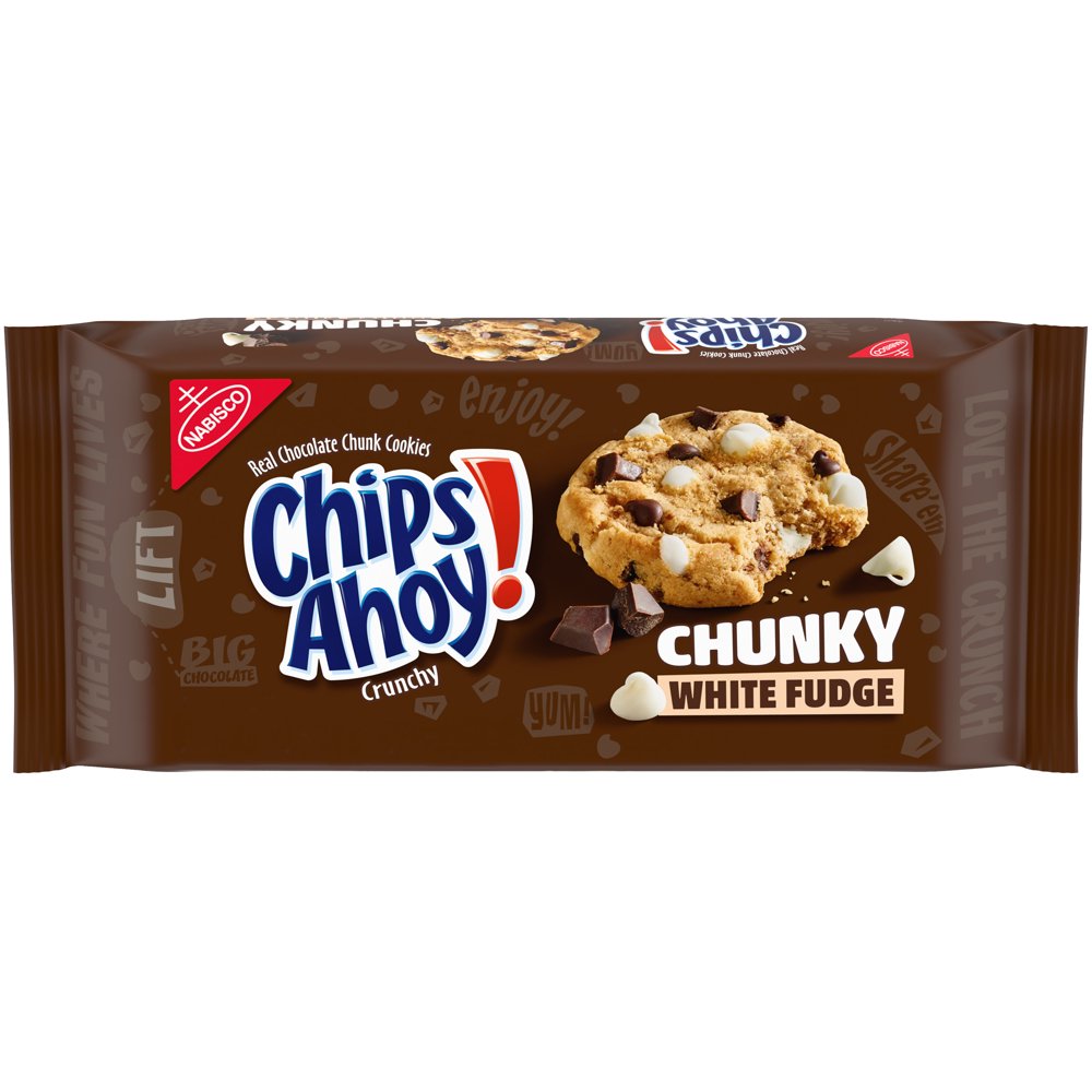 CHIPS AHOY! Chunky White Fudge Chocolate Chip Cookies, 1 Pack (11.75 oz