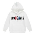 thumbnail image 2 of GBSYEWXS Sweatshirt For Little Girls Long Sleeve Letter Print Tops Daily Wear Hooded Cute White Hoodies Size 3-4 Years, 2 of 4