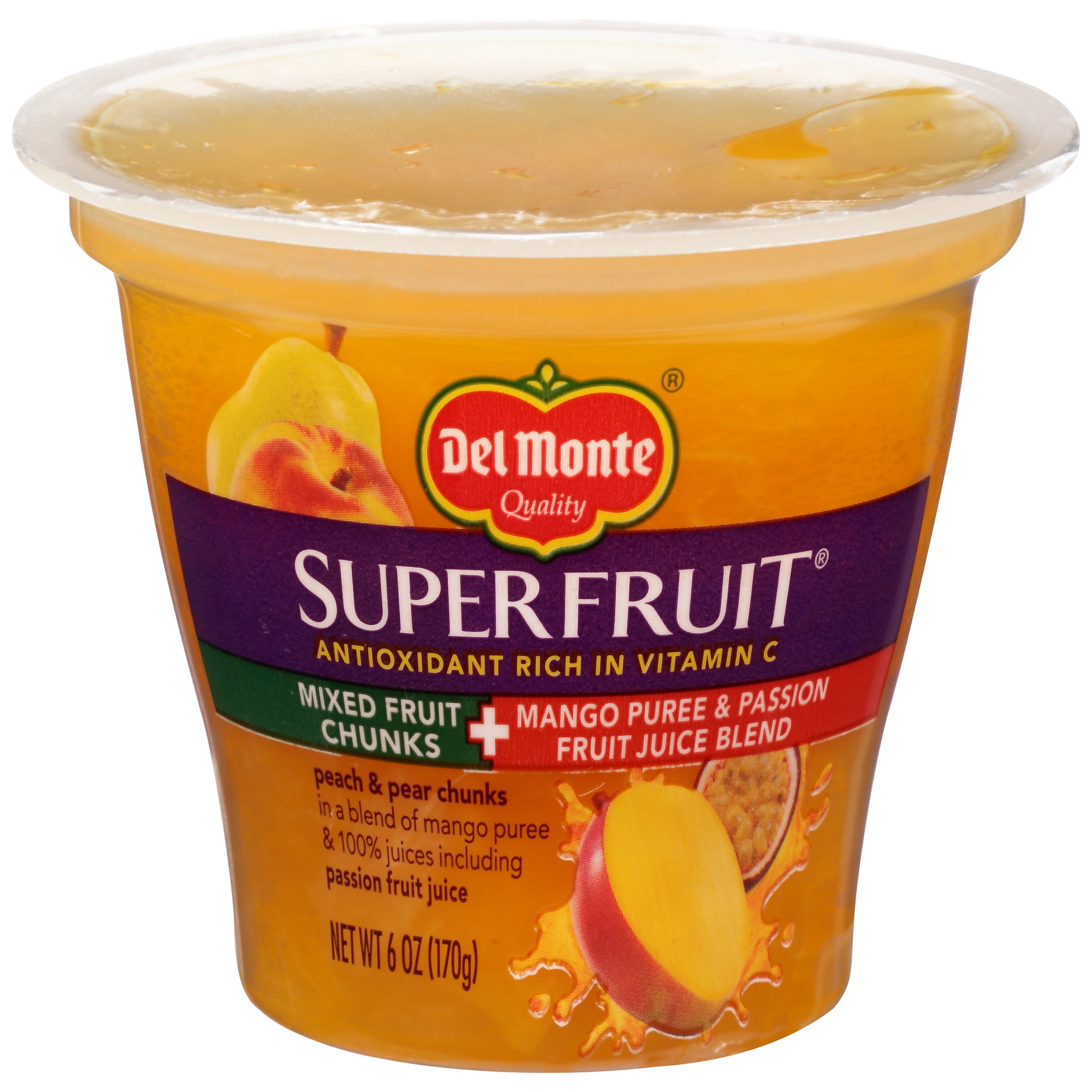 Del Monte Foods Del Monte Superfruit Mixed Fruit Chunks, 6 oz - Walmart.com