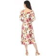 thumbnail image 3 of White Mark Women's Cold Shoulder 3/4 Sleeve Dress, 3 of 6