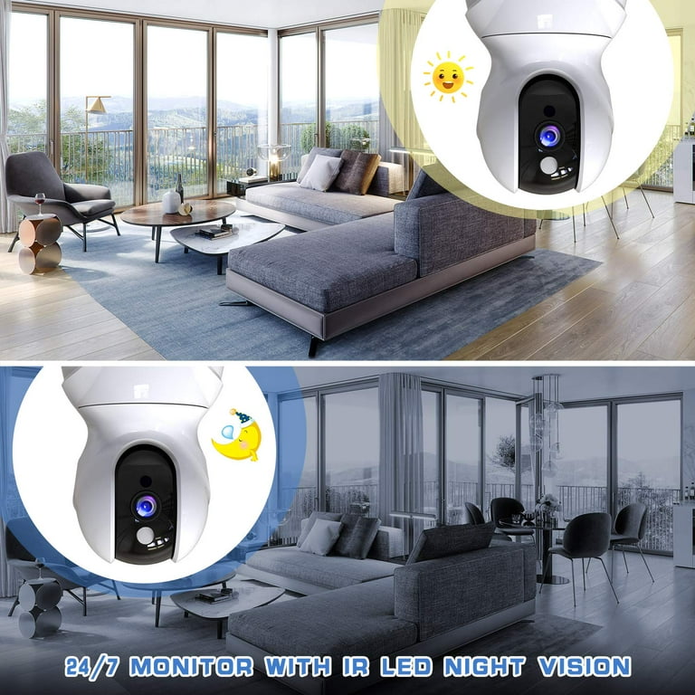 Security Camera 1536P Pet Camera KAMTRON WiFi Wireless Home Camera Full HD 3MP IP Video Surveillance System with IR Night Vision Motion Detection