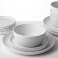 thumbnail image 5 of Lefonte Dinnerware Sets, Stoneware Dinnerware Sets, Plates and Bowls Sets, Dishes, 12-Piece Service for 4, White, 5 of 6