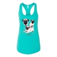 thumbnail image 2 of If It's Not a Pug It's Just a Dog Gift | Womens Dog Lover Jersey Racerback Tank Top, Tahiti Blue, Medium, 2 of 3