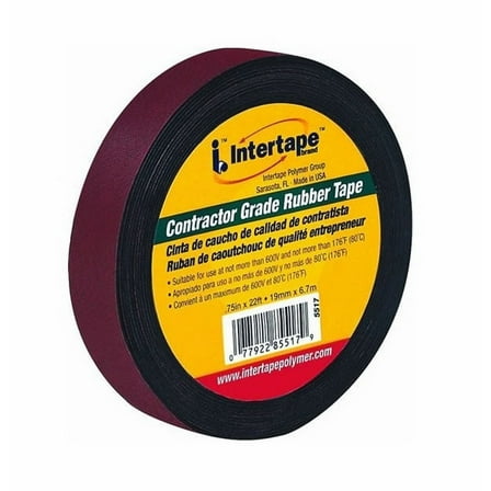 Intertape 5517 0.75in. x 22ft. Rubber Electrical Tape 20 Pack