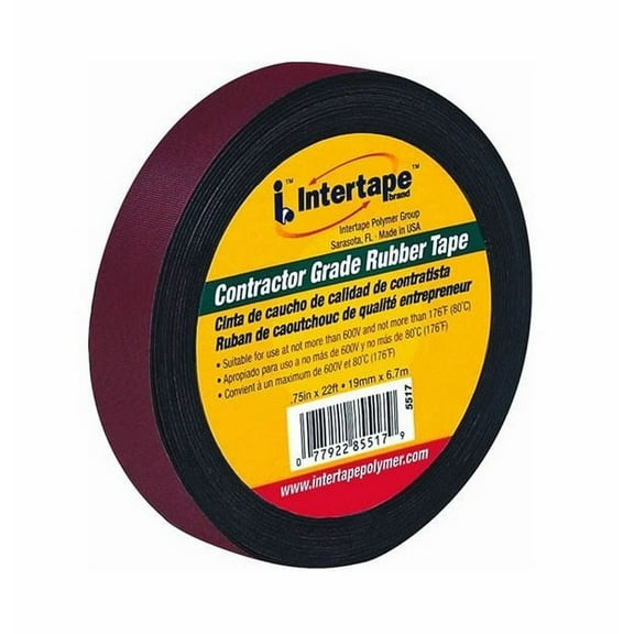 Intertape 5517 0.75in. x 22ft. Rubber Electrical Tape 20 Pack
