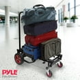 thumbnail image 4 of Pyle Compact Adjustable Folding Hand Truck Dolly Platform Multi Cart, Black, 4 of 8