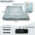 thumbnail image 2 of Rustic Floral Korean Floor Mattress Japanese Futon Mattress, Memory Foam Roll Up Camping Mattress King Size, 2 of 8
