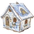 thumbnail image 2 of 3D Wooden House Diamond Painting Kit, DIY Wooden Winter Diamond Art House Kit with Creative Beaded Craft Design for Home Decoration, Holiday Display and Gift Projects (winter), 2 of 8