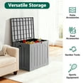 thumbnail image 6 of WASUHE 30 Gallon Resin Deck Box, Waterproof & Outdoor Small Storage Box for Cushion Storage and Outdoor Delivery Storage, UV Resistant, Lockable, Gray, Gray, 6 of 7
