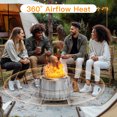 thumbnail image 6 of Philergo 17" Smokeless Fire Pit for Outside, Stainless Steel Wood Burning Fire Pit with Foldable Legs, Grill, Poker, Carry Bag, 6 of 8