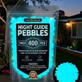 thumbnail image 6 of POLISE Spaces 1000 Pack Glow in the Dark Garden Pebbles Colorful Luminous Stones Solar Powered Waterproof Decor for Outdoor Pathways Landscaping and Aquariums, 6 of 8