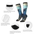 thumbnail image 3 of Naloa Underwater Dolphin Thigh High Socks Extra Long Stretchy Sock Women Over Knee High Opaque Stocking Daily Wear, 3 of 6