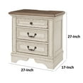 thumbnail image 5 of BenJara Beny 27 Inch Nightstand with 3 Drawers, Black Handles, White Wood Finish, 5 of 6
