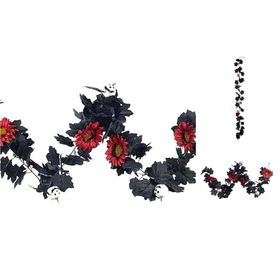 Halloween Decoration Vine with Pumpkin Maple Leaf for Indoor Outdoor Home Fireplace Wall Party Halloween Scene