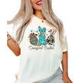 thumbnail image 4 of Cowgirl Easter Bunnies Shirt for Women and Teens Western Cow Print Hat and Bunny Tee Ivory Shirt Adult Medium, 4 of 4