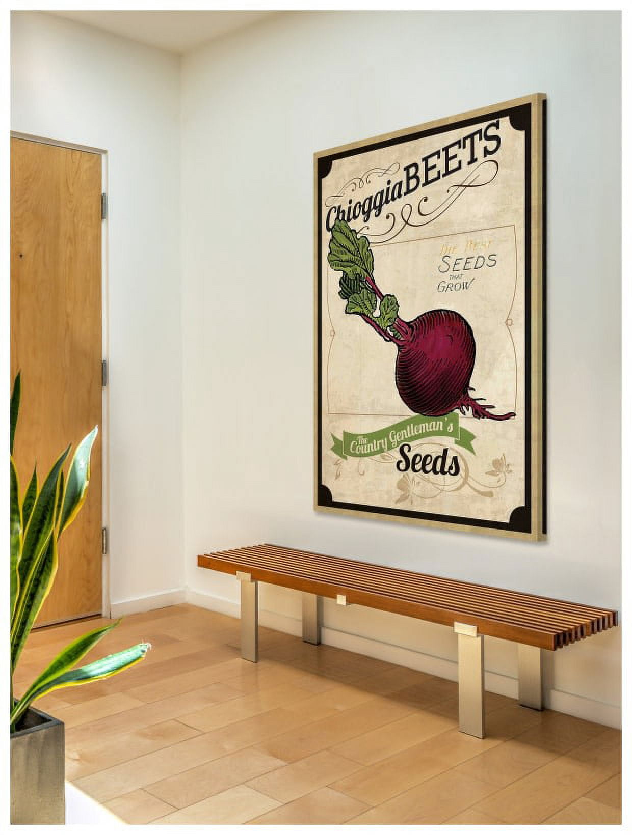 "Seed Packet Beet" Painting Print on Wrapped Canvas