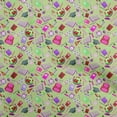 thumbnail image 1 of oneOone Silk Tabby Light Green Fabric Kids Quilting Supplies Print Sewing Fabric By The Yard 42 Inch Wide, 1 of 4