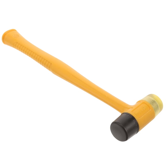 Minkissy Home Installation Hammer with Dual Head Tips Yellow Plastic Mallet for Furniture and Jewelry Tapping