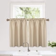 thumbnail image 2 of Short Curtain Valance, Waffle Weave Textured Valance Curtains, Waterproof Rod Pocket Half Valance Curtain for Kitchen Bathroom Cafe Living Room, 2 of 7