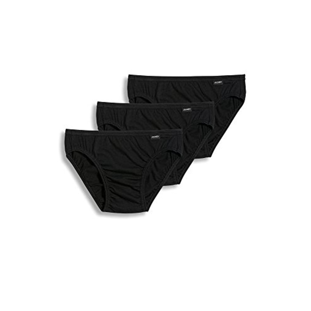Jockey Jockey Men's Underwear Elance Bikini 3 Pack, Black, xl