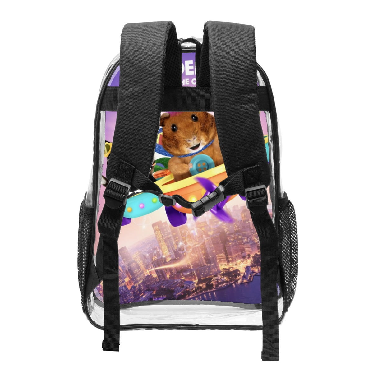 The Wonder Pets!-theme Clear Backpack Heavy Duty Transparent Bag See Through Bookbag for Work, Sport, College, Travel12.2“X16.9"(31X43cm)