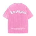 thumbnail image 6 of Mens T Shirts Oversized Print Short Sleeve Soft Casual Retro Graphic Comfortable Fit Tee Pink XL, 6 of 6