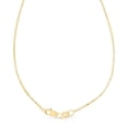 thumbnail image 2 of Ioka - 14K Yellow Solid Gold 1mm Box Chain Necklace with Lobster Clasp - 18", 2 of 5